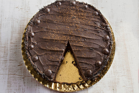 whole chocolate cakeの写真素材