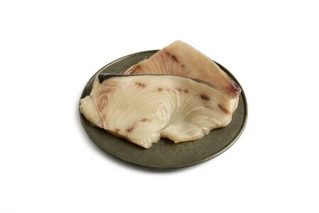 swordfish, raw steak on isolado backgroundの写真素材