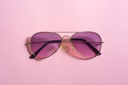 Pink aviator sunglassesの写真素材