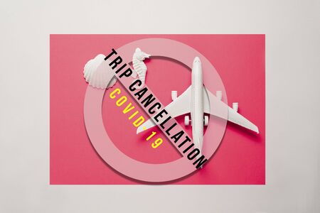 Not travel stop coronavirus,. Canceled flights on airport. Outbreak covid 19-virus pandemic, affects air transport. Europe quarantined, Departure Ban. Solution of the governments, to flatten the population contagion curveの写真素材
