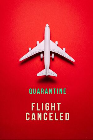 Not travel stop coronavirus,. Canceled flights on airport. Outbreak covid 19-virus pandemic, affects air transport. Europe quarantined, Departure Ban. Solution of the governments, to flatten the population contagion curveの写真素材