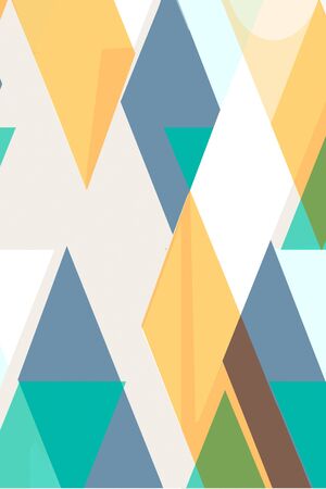 Flat geometric covers design. Colorful modernism. Simple shapes composition.の写真素材