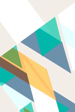 Flat geometric covers design. Colorful modernism. Simple shapes composition.の写真素材