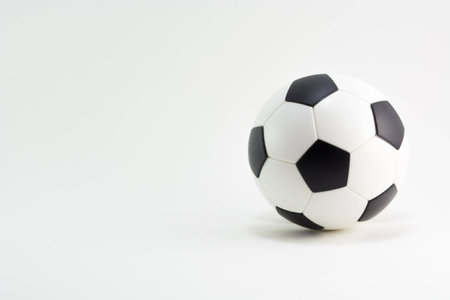 Soccer ball on white isolated backgroundの写真素材