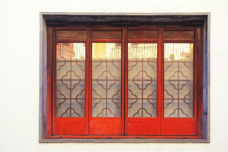 Chinese solid wood windowsの写真素材