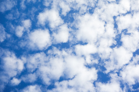 The blue sky and white cloudsの写真素材