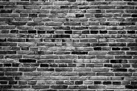 Brick wall in monochromeの写真素材