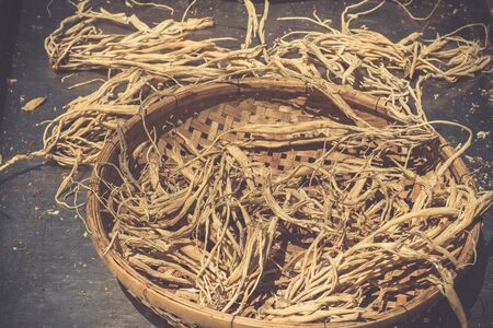Dried fingerroot with sunlight during the day time.の写真素材