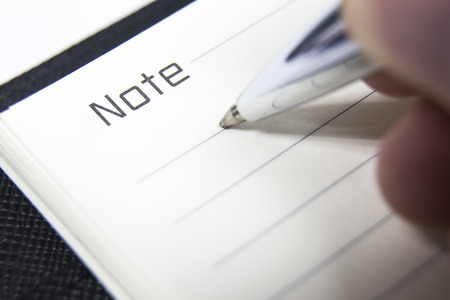 Notebook with penの写真素材