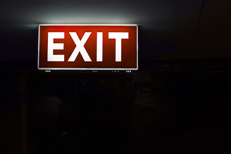 Exit signの写真素材