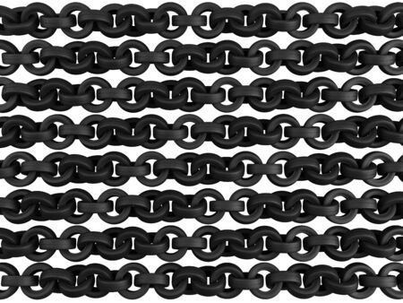 Lot of horizontal rows of tire chainsの写真素材
