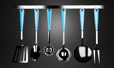 A set of kitchen tools, stainless steelの写真素材