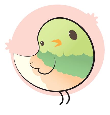 Illustration of a cute bird のイラスト素材