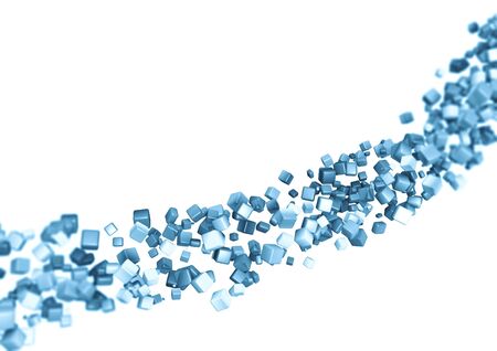 Colored cubes background. 3D rendering.