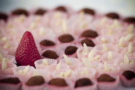 Close picture of a group of dessert.の写真素材