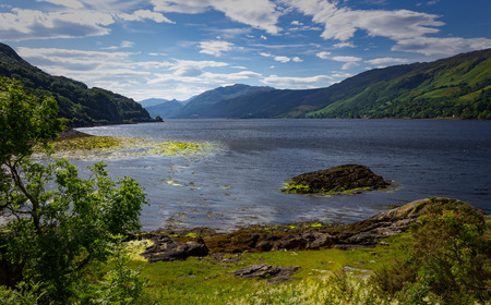 Pristine view of the landscape around Dornie and the Eilean Donan Castle region in the Scottish Highlands.のeditorial素材