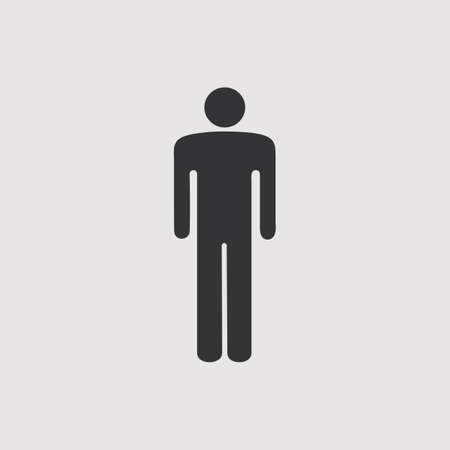 Man icon vector illustration.Flat icon for apps and website.Black pictogram illustration on white background.のイラスト素材