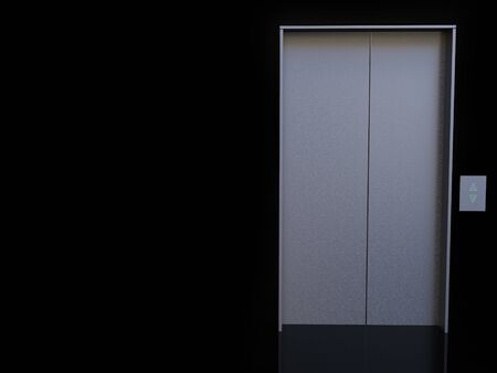 3D rendering of an elevator or lift with black