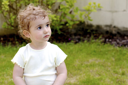 Young girl, toddler, outdoors