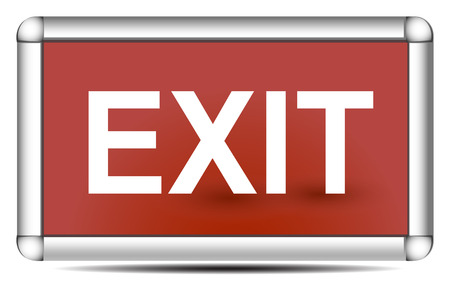 exit signのイラスト素材