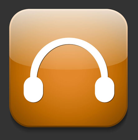 Headphones buttonのイラスト素材