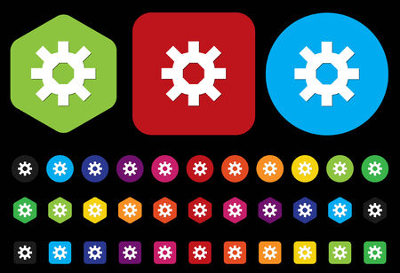 gear buttonのイラスト素材