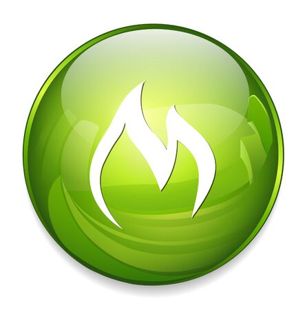 Flames icon, fire buttonのイラスト素材