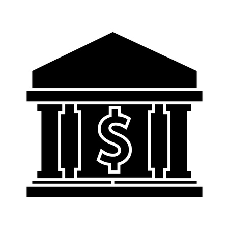 bank building iconのイラスト素材