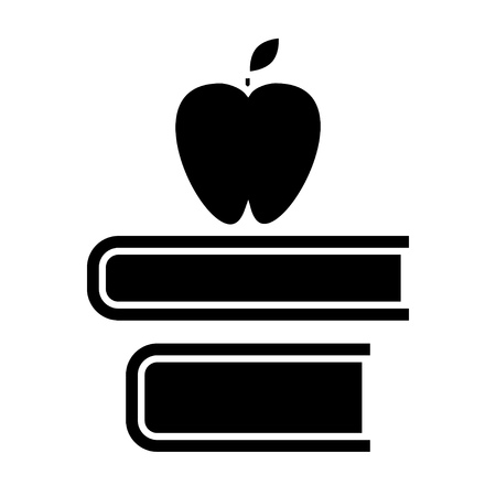 apple and books iconのイラスト素材