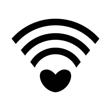 love wifi iconのイラスト素材