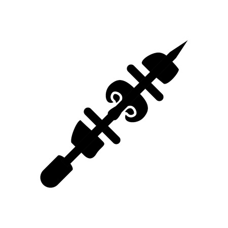 steak on stick iconのイラスト素材