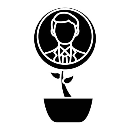 growing man iconのイラスト素材
