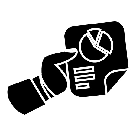 holding a business chart iconのイラスト素材