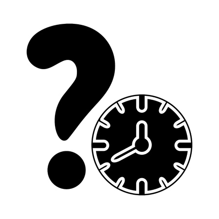 quiz clock iconのイラスト素材