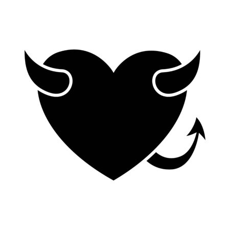love heart devil iconのイラスト素材