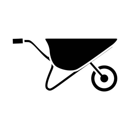 wheel barrow iconのイラスト素材