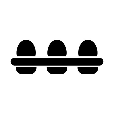 eggs cardboard iconのイラスト素材