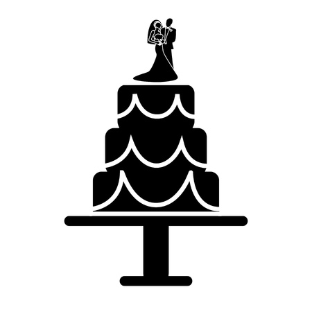wedding cake iconのイラスト素材