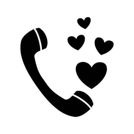 phone love iconのイラスト素材