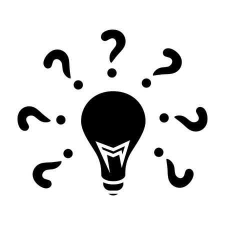 question lightbulb iconのイラスト素材