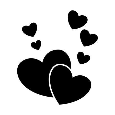 love hearts iconのイラスト素材