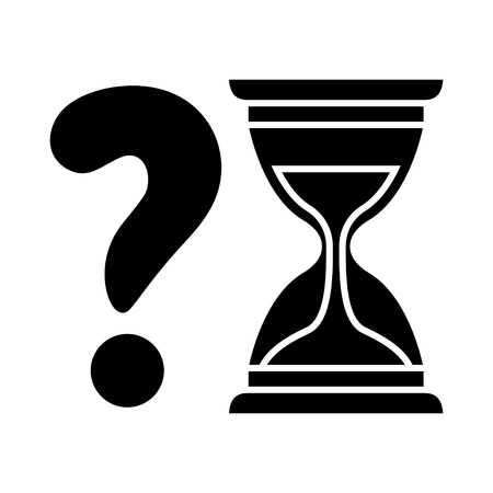 quiz hourglass iconのイラスト素材