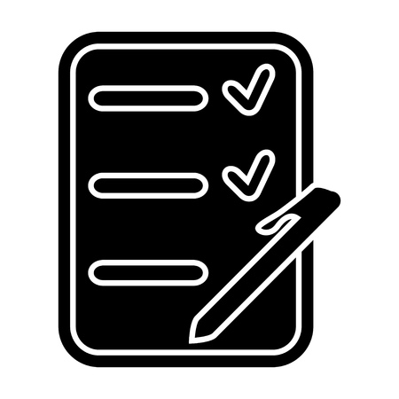 quiz testpaper iconのイラスト素材