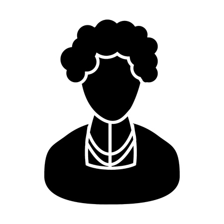 elder woman character iconのイラスト素材