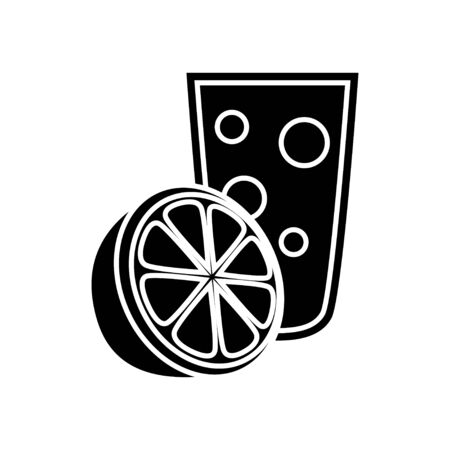 orange juice glass iconのイラスト素材