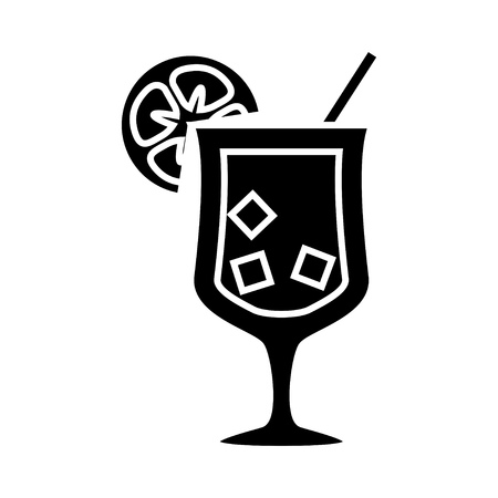 tomato cocktail iconのイラスト素材