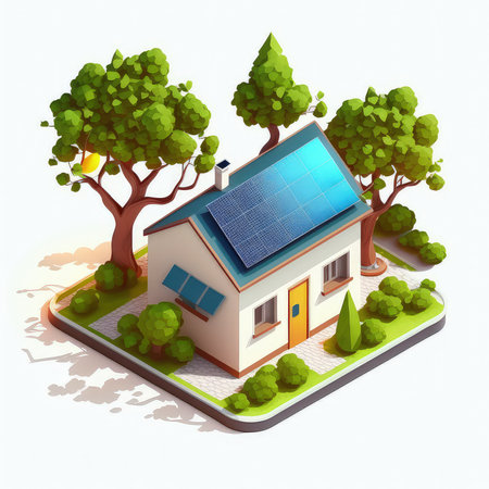 d isometric vector illustration.の素材