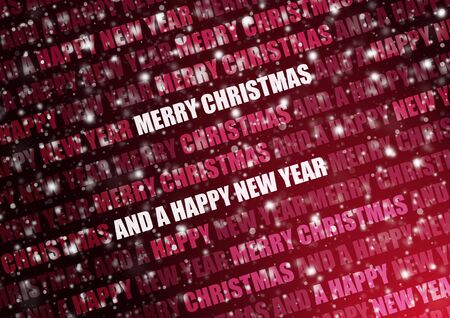 snowy red christmas textの写真素材