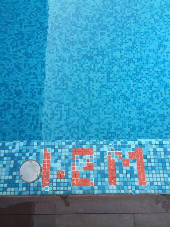 Edge of a swimming pool