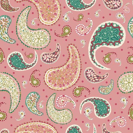 Vector seamless paisley pattern background. Perfect for stationery projects.の写真素材
